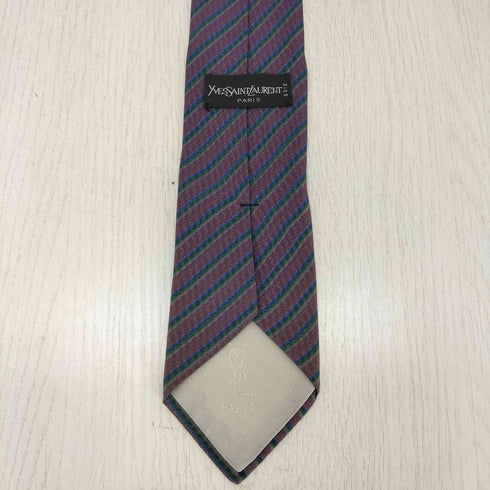 イヴサンローラン Yves Saint Laurent 総柄シルクネクタイ メンズ